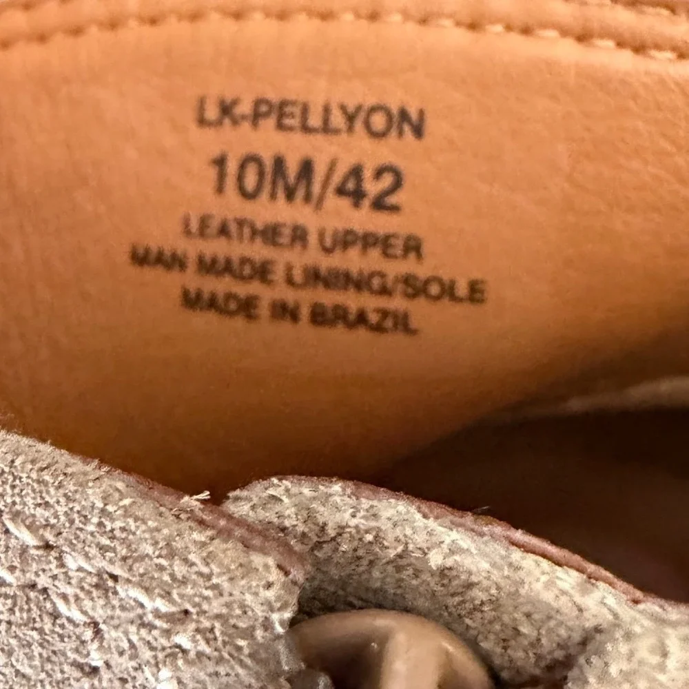 Lucky Brand Pellyon Tan Suede Block Heel Ankle Boots LK-PELLYON Size 10M
